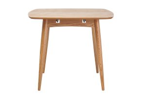 Table à manger extensible rectangulaire en bois clair L130-160 cm NORDECO