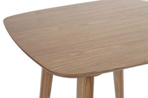 Table haute carrée frêne scandinave L60 cm BALTIK