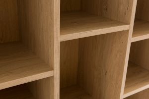 Bibliothèque design finition bois clair chêne L149 cm RYTHM