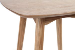 Table haute carrée frêne scandinave L60 cm BALTIK