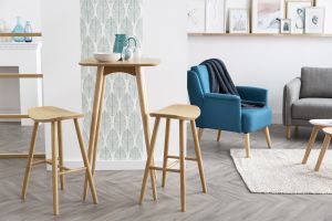 Table haute carrée frêne scandinave L60 cm BALTIK