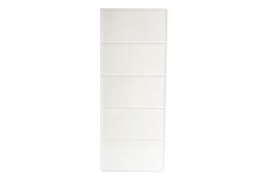 Bibliothèque modulable blanche et finition bois clair chêne L85 cm JAZZ