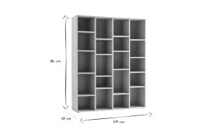 Bibliothèque design finition bois clair chêne L149 cm RYTHM