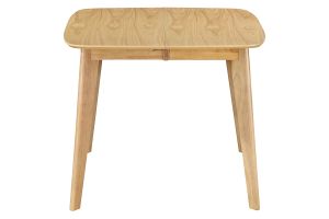 Table à manger extensible scandinave carrée placage chêne L90-130 cm LEENA
