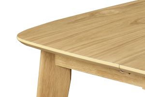 Table à manger extensible scandinave carrée placage chêne L90-130 cm LEENA