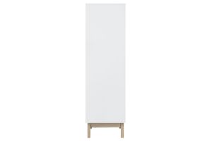Meuble de rangement haut blanc et bois clair 3 portes L60 cm LEENA