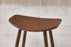 Tabouret de bar design noyer H72 cm DEMORY