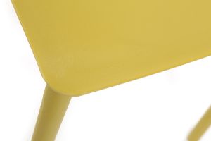 Chaises design empilables jaunes intérieur - extérieur (lot de 2) ANNA