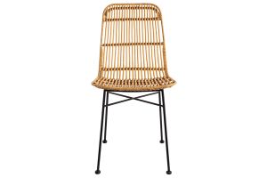 Chaises en rotin et métal noir (lot de 2) MALACCA
