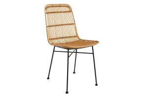 Chaises en rotin et métal noir (lot de 2) MALACCA