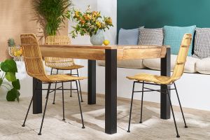 Chaises en rotin et métal noir (lot de 2) MALACCA