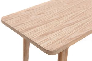 Bureau avec rangements 2 tiroirs scandinave bois clair chêne L140 cm FIFTIES