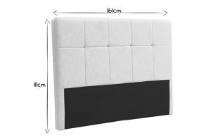 Tête de lit en tissu beige crème L160 cm CLOVIS
