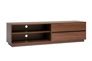 Mobile TV finitura legno scuro noce 2 cassetti L160 cm MADERO