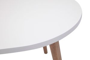 Tables basses gigognes scandinaves blanc et bois clair chêne massif (lot de 2) ARTIK