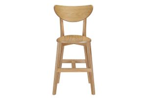 Tabourets de bar scandinaves finition chêne H65 cm (lot de 2) LEENA