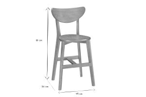 Tabourets de bar scandinaves finition chêne H65 cm (lot de 2) LEENA