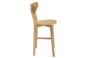 Tabourets de bar scandinaves finition chêne H65 cm (lot de 2) LEENA