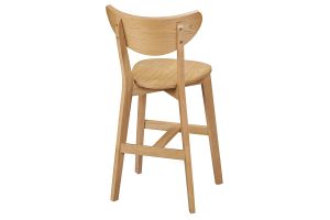 Tabourets de bar scandinaves finition chêne H65 cm (lot de 2) LEENA