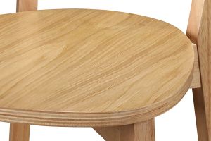 Tabourets de bar scandinaves finition chêne H65 cm (lot de 2) LEENA