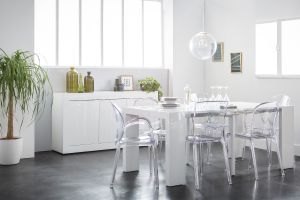 Chaises design transparentes empilables intérieur - extérieur (lot de 2) ISLAND