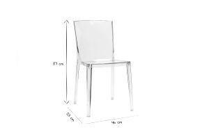 Chaises design transparentes empilables intérieur - extérieur (lot de 2) ISLAND