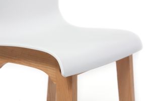 Sgabello da bar design legno e bianco 75cm set di 2 NEW SURF
