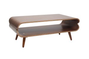 Table basse rectangulaire vintage bois foncé noyer L118 cm TAKLA