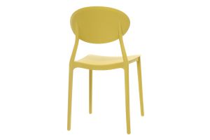 Chaises design empilables jaunes intérieur - extérieur (lot de 2) ANNA