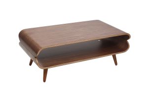 Table basse rectangulaire vintage bois foncé noyer L118 cm TAKLA