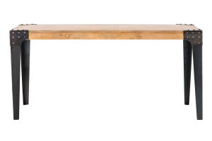 Table à manger industrielle acier et bois manguier massif L160 cm MADISON