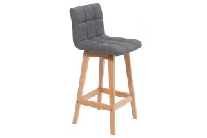 Tabourets de bar bois et gris foncé H65 cm (lot de 2) KLARIS