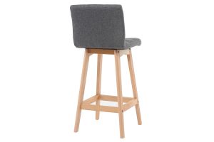 Tabourets de bar bois et gris foncé H65 cm (lot de 2) KLARIS