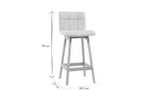 Tabourets de bar bois et gris foncé H65 cm (lot de 2) KLARIS