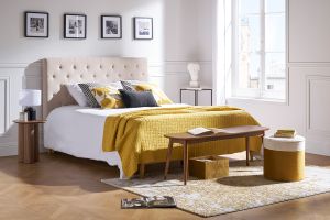 Tête de lit capitonnée en tissu naturel L160 cm ENGUERRAND
