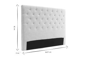 Tête de lit capitonnée en tissu naturel L160 cm ENGUERRAND