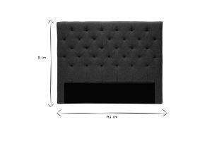 Tête de lit capitonnée en tissu gris foncé L140 cm ENGUERRAND