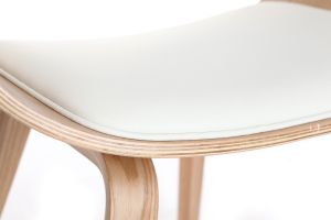 Chaise scandinave blanc et bois clair OKTAV