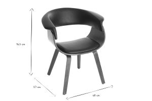 Chaise scandinave blanc et bois clair OKTAV
