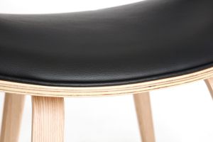 Chaise design noir et bois clair ARAMIS