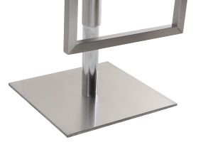 Sgabello da bar design contemporaneo - metallo e PU bianco - KYLE