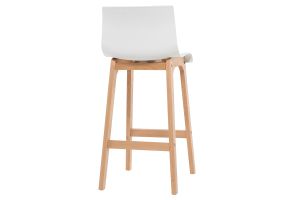 Sgabello da bar design legno e bianco 65cm set di 2 NEW SURF