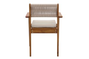 Fauteuils de jardin en bois massif et corde tressée (lot de 2) ZEPHYR