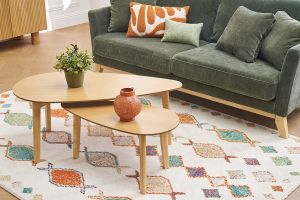 Tables basses gigognes scandinaves bois clair chêne (lot de 2) ARTIK