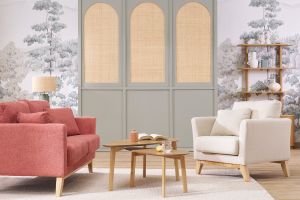 Tables basses gigognes scandinaves bois clair chêne (lot de 2) ARTIK