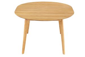 Table à manger ronde extensible finition chêne L120-150 cm LEENA