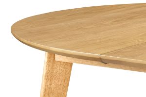 Table à manger ronde extensible finition chêne L120-150 cm LEENA