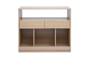 Console con cassetti finitura legno chiaro rovere L100 cm RUBINA
