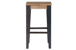 Tabouret de bar industriel métal et bois manguier massif H65 cm MADISON