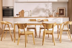 Chaises scandinaves bois clair (lot de 2) LEENA